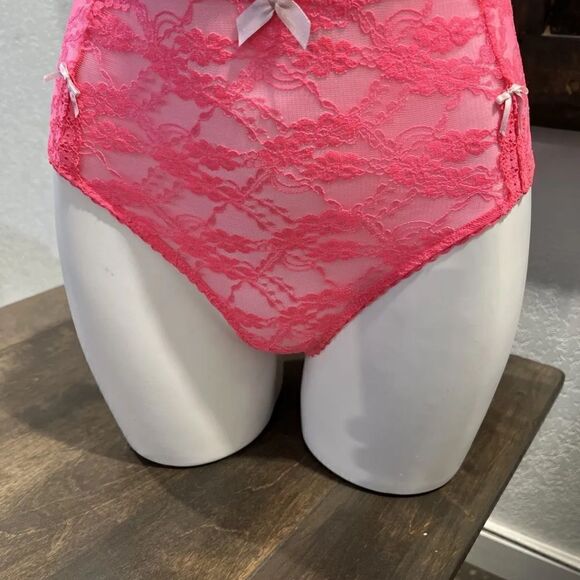 Vintage Rare VICTORIA'S SECRET very sexy high waist thong string neon pink 2014 - Picture 7 of 16